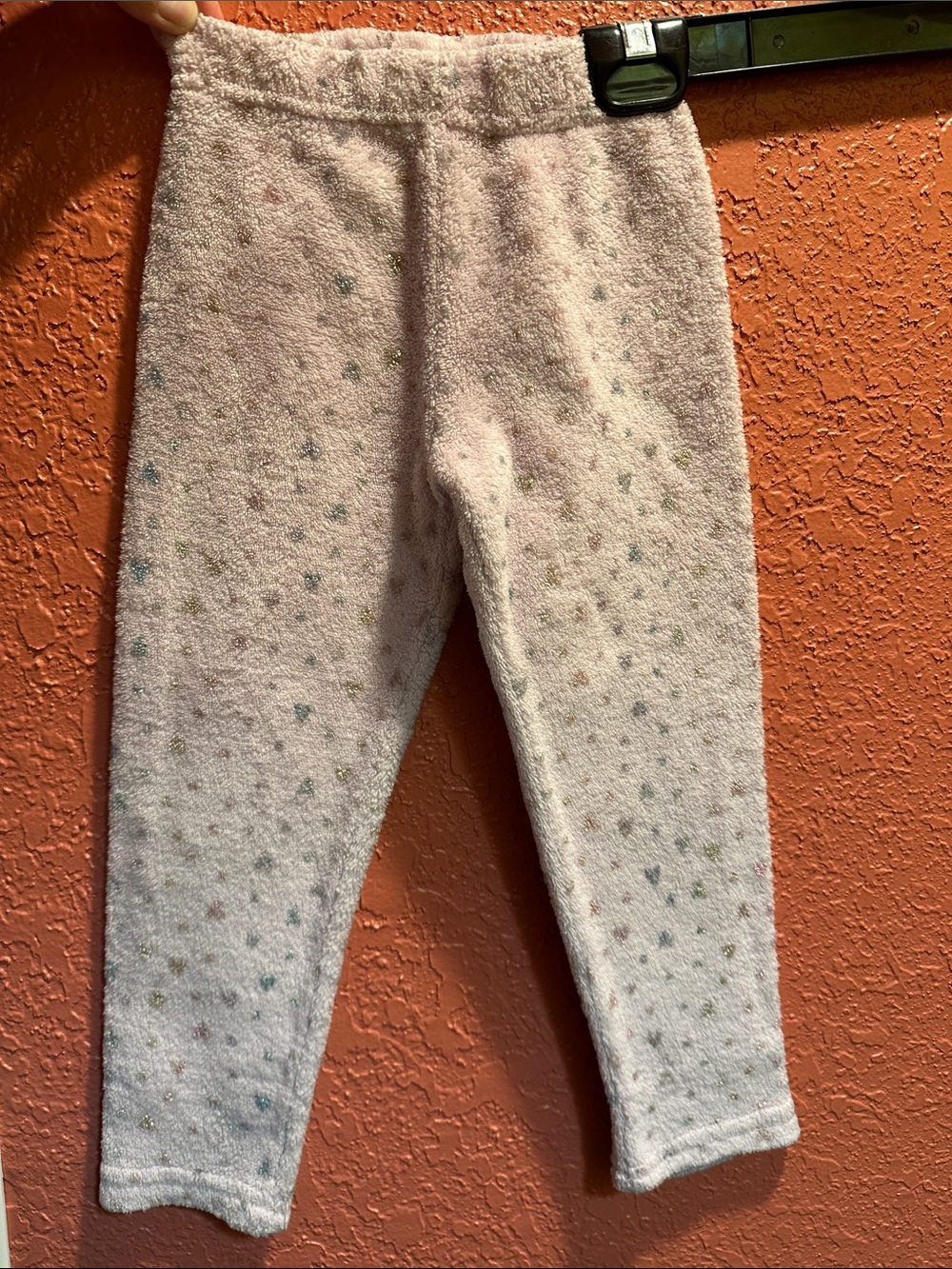 btween Light Pink Star Fuzzy Joggers